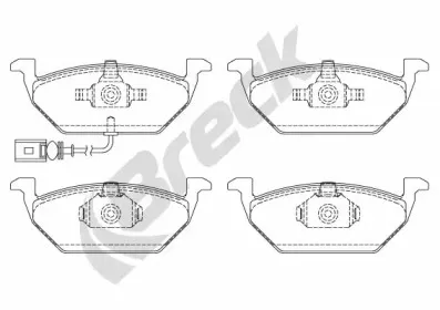 Комплект тормозных колодок, дисковый тормоз BRECK купить